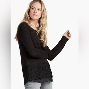 Lucky Brand Sweater with Lace Detail